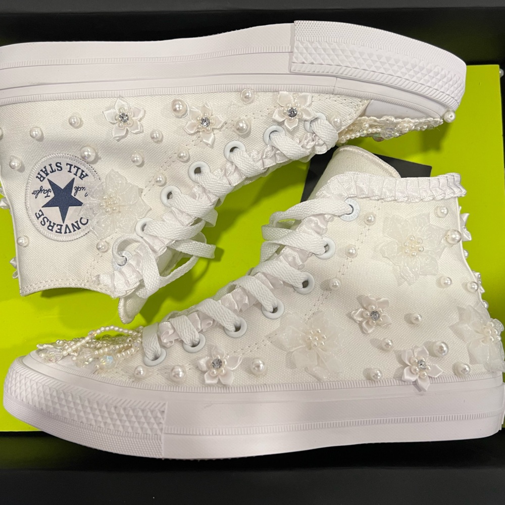 Custom wedding dress converse